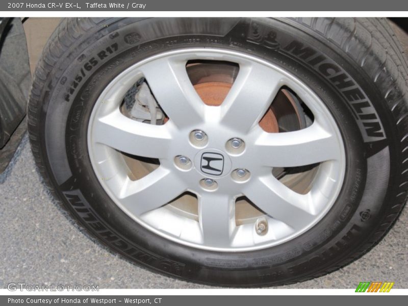 Taffeta White / Gray 2007 Honda CR-V EX-L