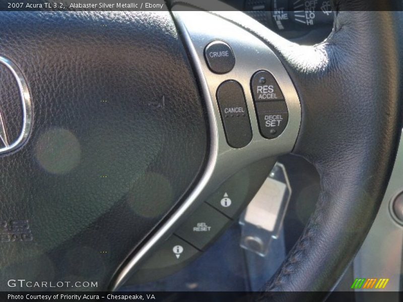 Alabaster Silver Metallic / Ebony 2007 Acura TL 3.2