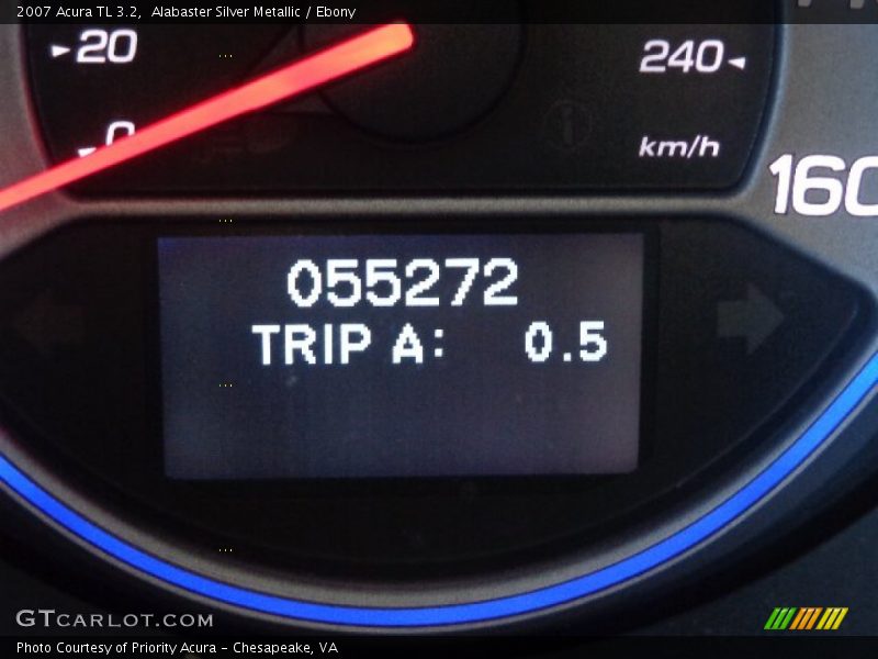 Alabaster Silver Metallic / Ebony 2007 Acura TL 3.2