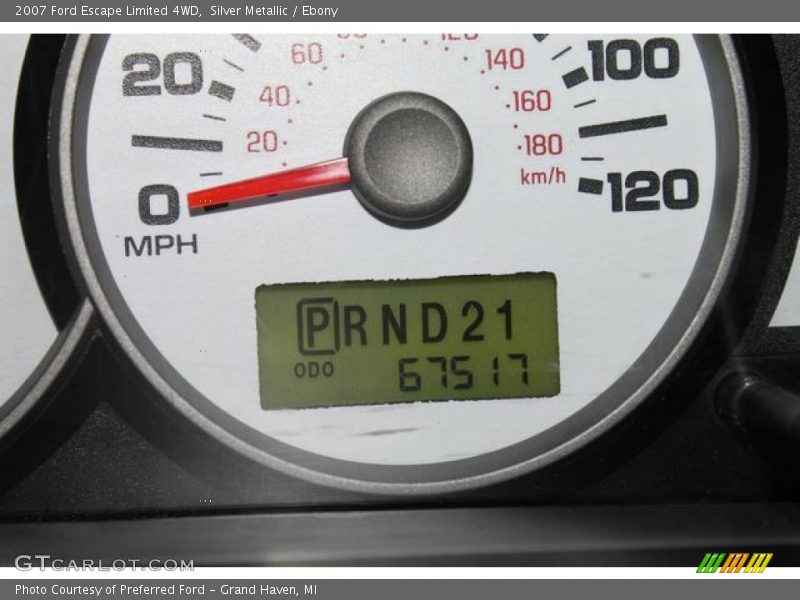 Silver Metallic / Ebony 2007 Ford Escape Limited 4WD