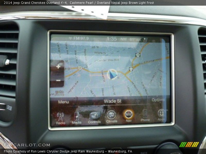 Navigation of 2014 Grand Cherokee Overland 4x4