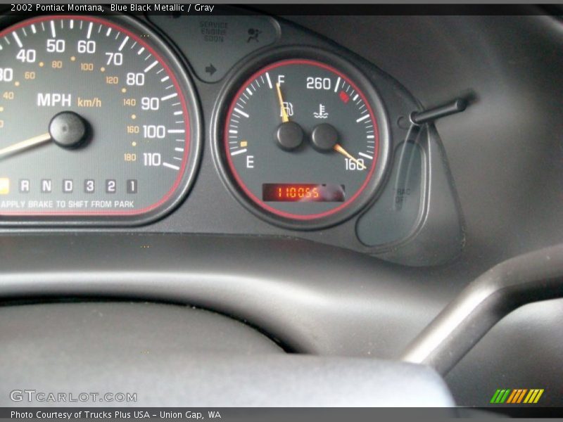Blue Black Metallic / Gray 2002 Pontiac Montana