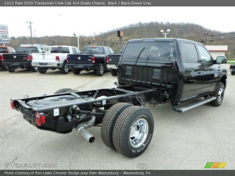Black / Black/Diesel Gray 2013 Ram 3500 Tradesman Crew Cab 4x4 Dually Chassis