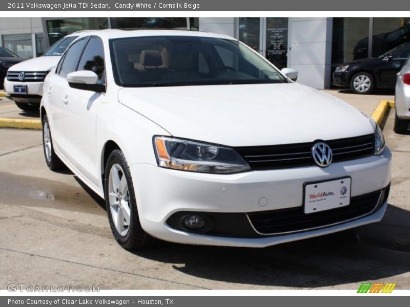 Candy White / Cornsilk Beige 2011 Volkswagen Jetta TDI Sedan