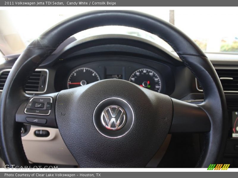 Candy White / Cornsilk Beige 2011 Volkswagen Jetta TDI Sedan