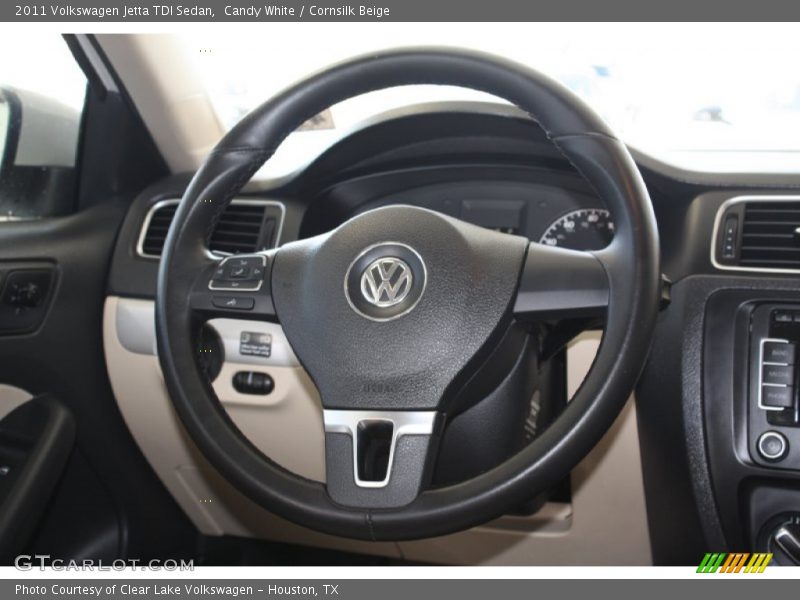 Candy White / Cornsilk Beige 2011 Volkswagen Jetta TDI Sedan