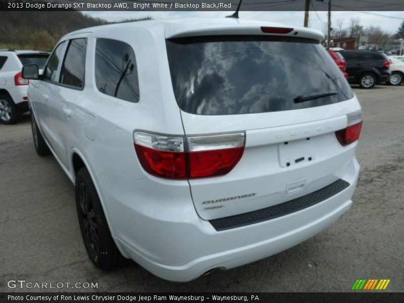 Bright White / Blacktop Black/Red 2013 Dodge Durango SXT Blacktop AWD