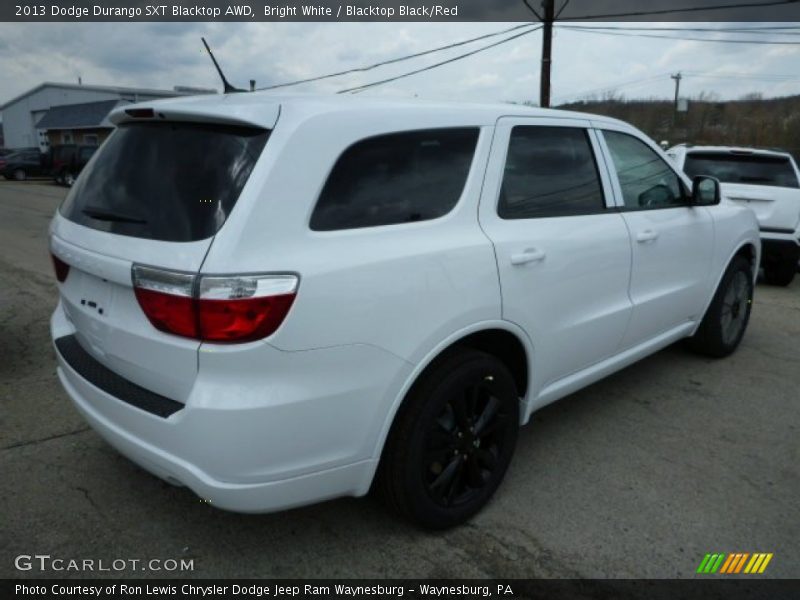 Bright White / Blacktop Black/Red 2013 Dodge Durango SXT Blacktop AWD