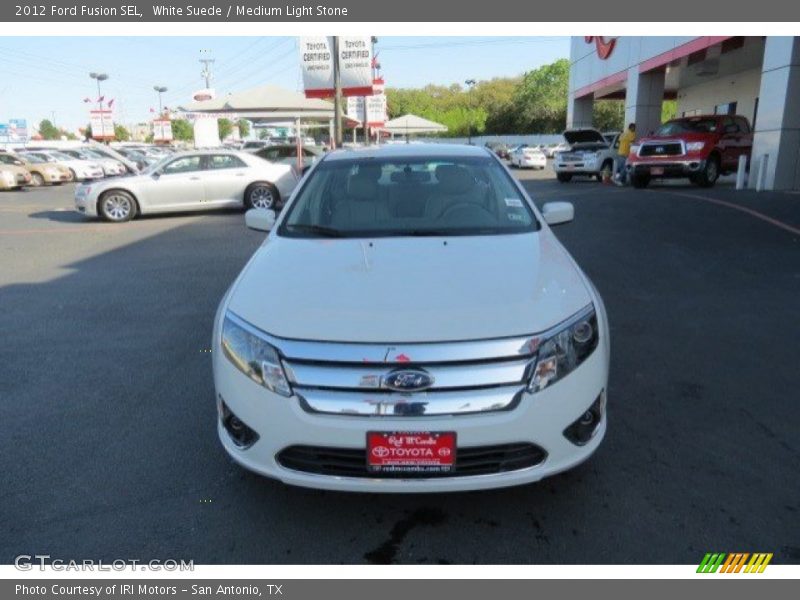 White Suede / Medium Light Stone 2012 Ford Fusion SEL