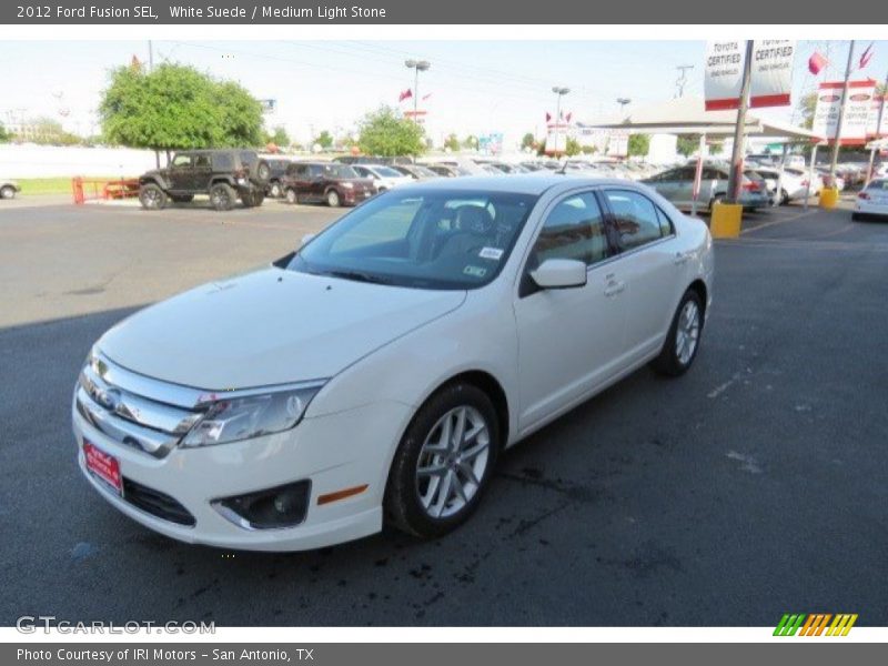 White Suede / Medium Light Stone 2012 Ford Fusion SEL