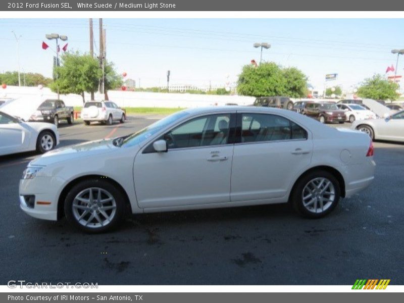 White Suede / Medium Light Stone 2012 Ford Fusion SEL