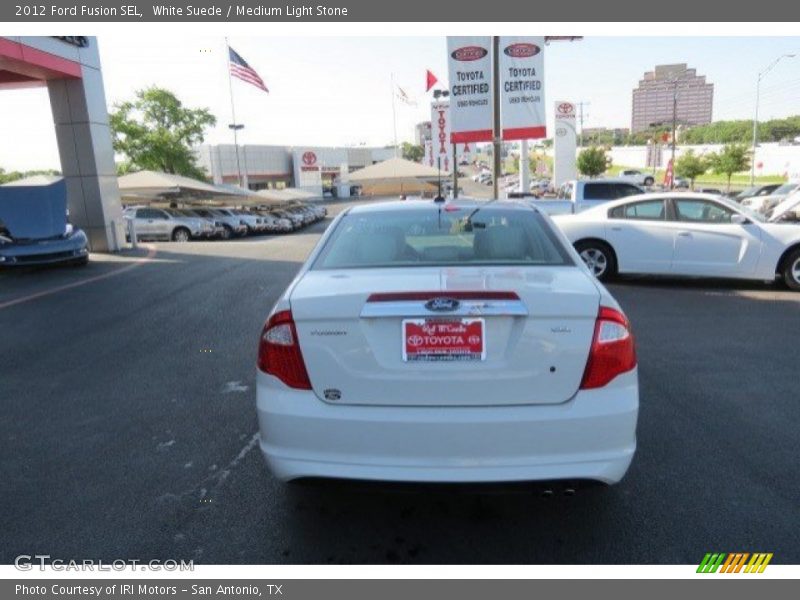 White Suede / Medium Light Stone 2012 Ford Fusion SEL