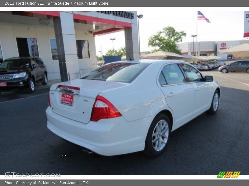 White Suede / Medium Light Stone 2012 Ford Fusion SEL