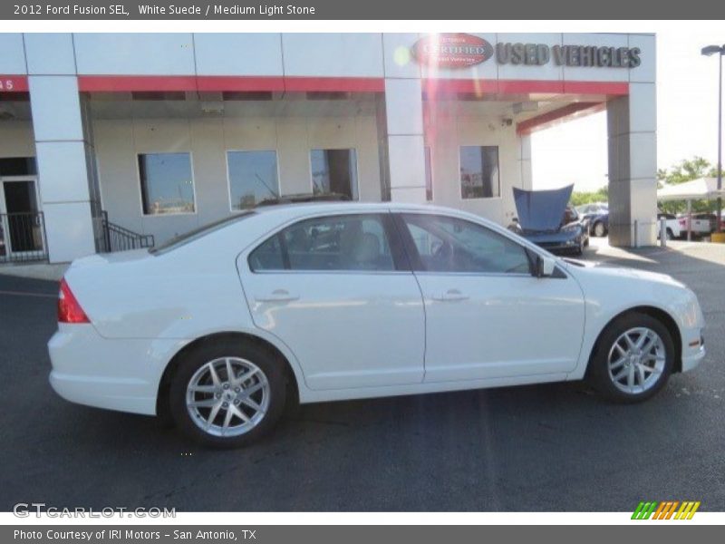 White Suede / Medium Light Stone 2012 Ford Fusion SEL