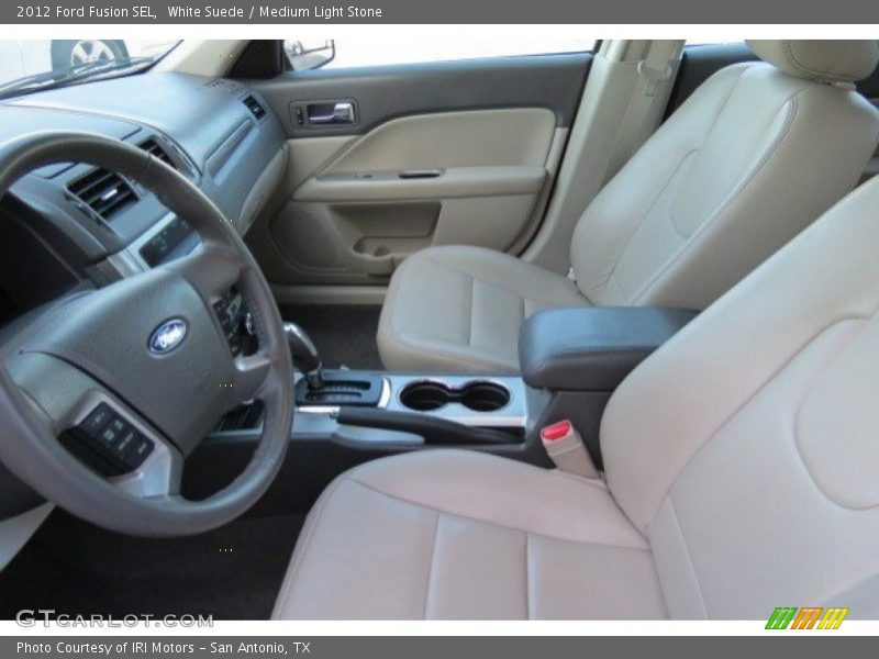 White Suede / Medium Light Stone 2012 Ford Fusion SEL
