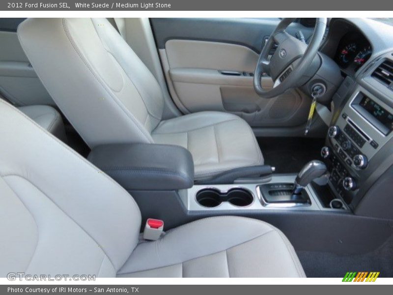 White Suede / Medium Light Stone 2012 Ford Fusion SEL