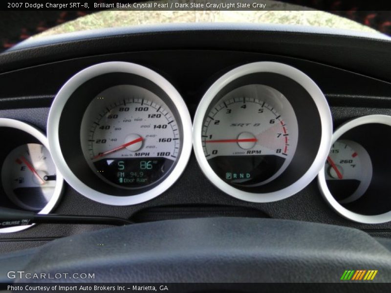 Brilliant Black Crystal Pearl / Dark Slate Gray/Light Slate Gray 2007 Dodge Charger SRT-8