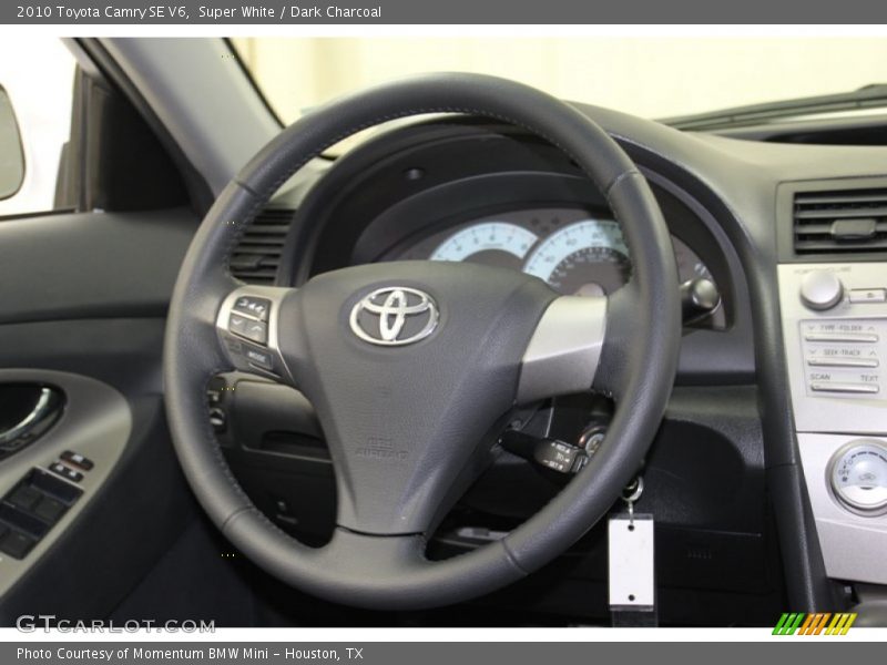 Super White / Dark Charcoal 2010 Toyota Camry SE V6