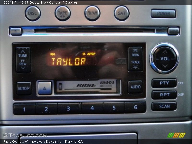 Black Obsidian / Graphite 2004 Infiniti G 35 Coupe