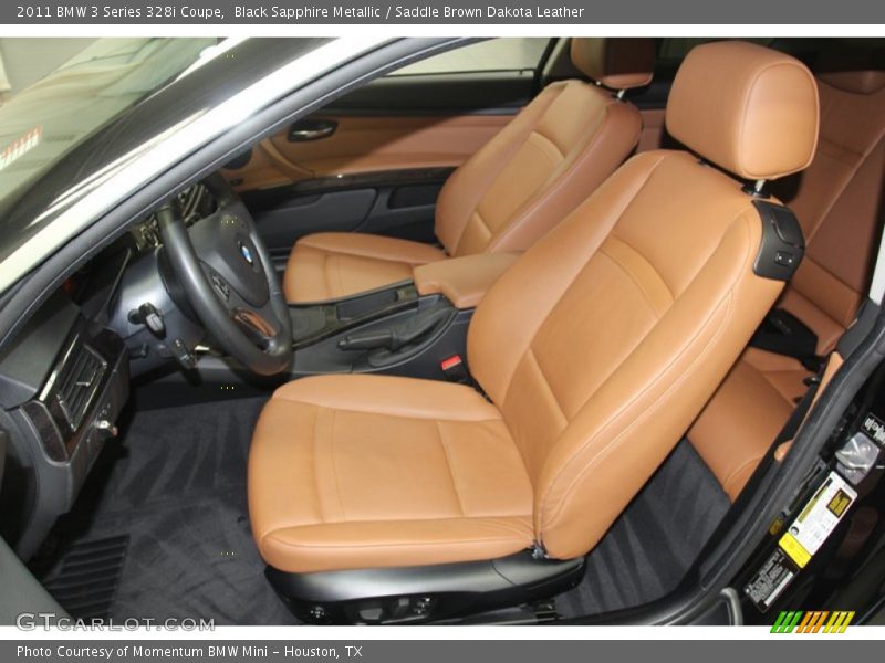 Black Sapphire Metallic / Saddle Brown Dakota Leather 2011 BMW 3 Series 328i Coupe