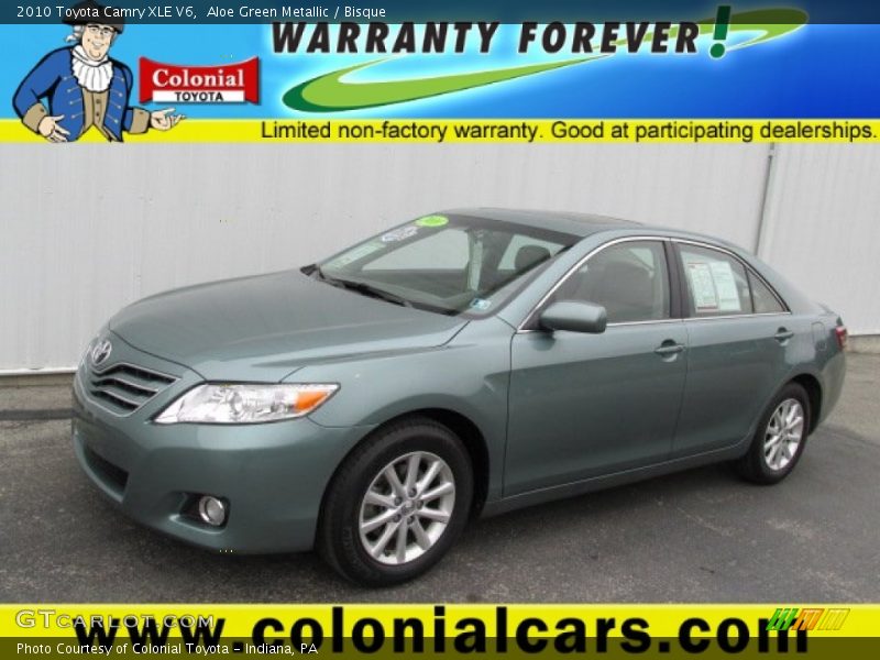 Aloe Green Metallic / Bisque 2010 Toyota Camry XLE V6