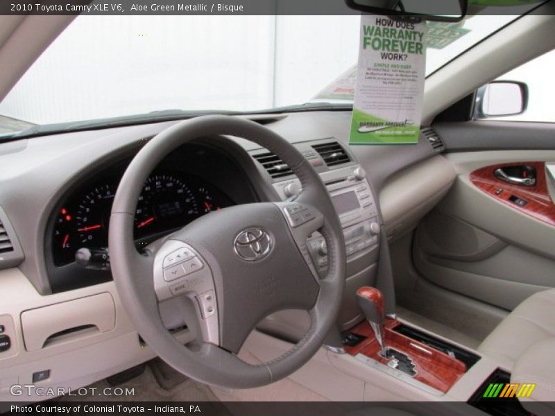 Aloe Green Metallic / Bisque 2010 Toyota Camry XLE V6