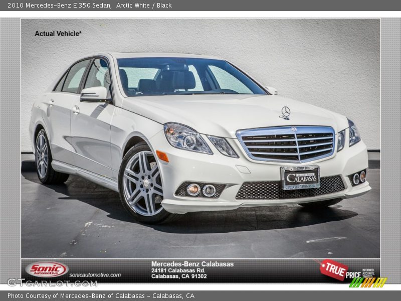 Arctic White / Black 2010 Mercedes-Benz E 350 Sedan