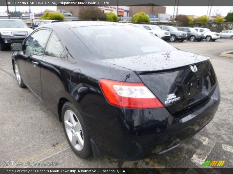 Nighthawk Black Pearl / Black 2008 Honda Civic EX-L Coupe