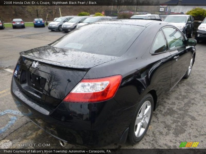 Nighthawk Black Pearl / Black 2008 Honda Civic EX-L Coupe