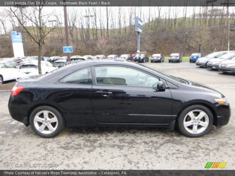 Nighthawk Black Pearl / Black 2008 Honda Civic EX-L Coupe