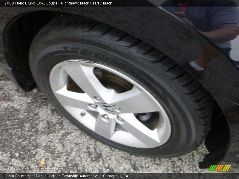Nighthawk Black Pearl / Black 2008 Honda Civic EX-L Coupe