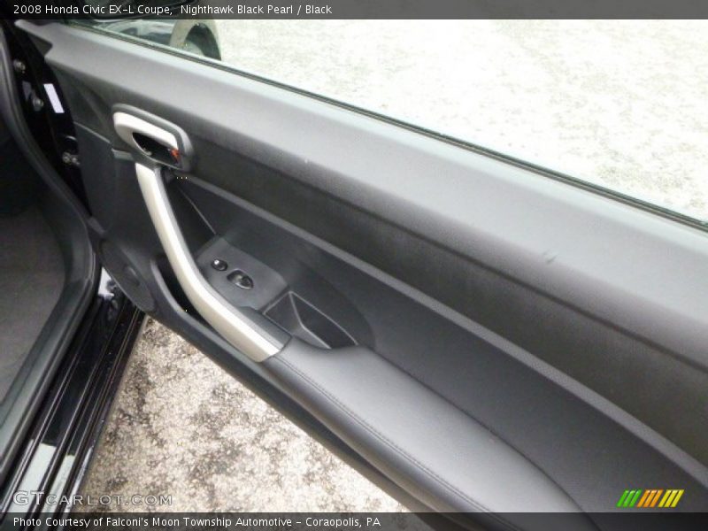 Nighthawk Black Pearl / Black 2008 Honda Civic EX-L Coupe