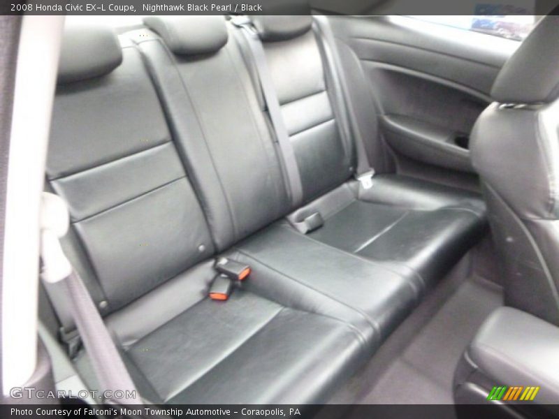 Nighthawk Black Pearl / Black 2008 Honda Civic EX-L Coupe