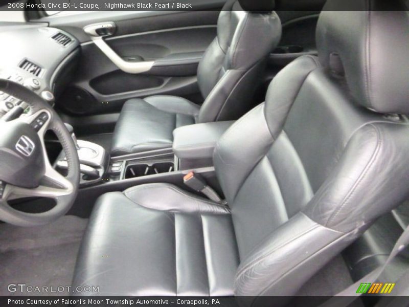 Nighthawk Black Pearl / Black 2008 Honda Civic EX-L Coupe