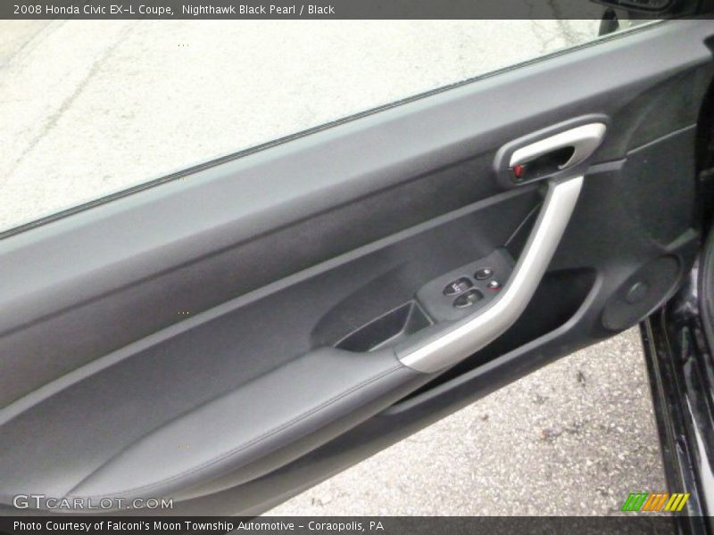 Nighthawk Black Pearl / Black 2008 Honda Civic EX-L Coupe