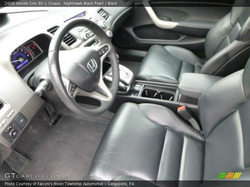  2008 Civic EX-L Coupe Black Interior