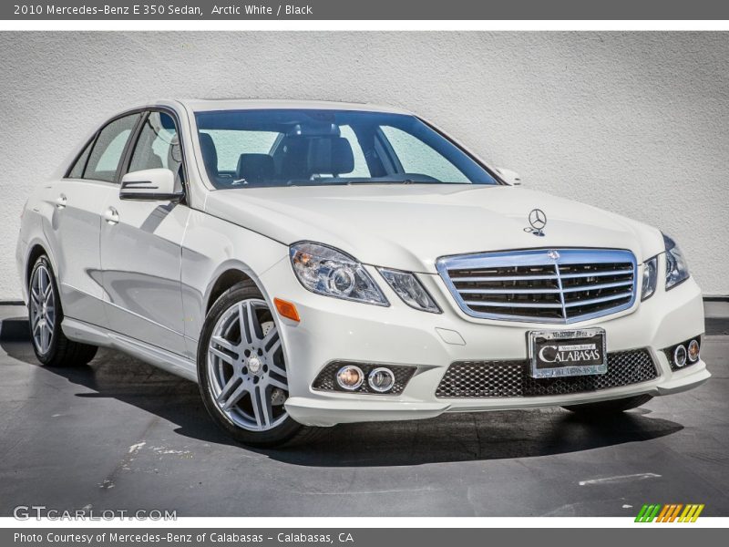 Arctic White / Black 2010 Mercedes-Benz E 350 Sedan