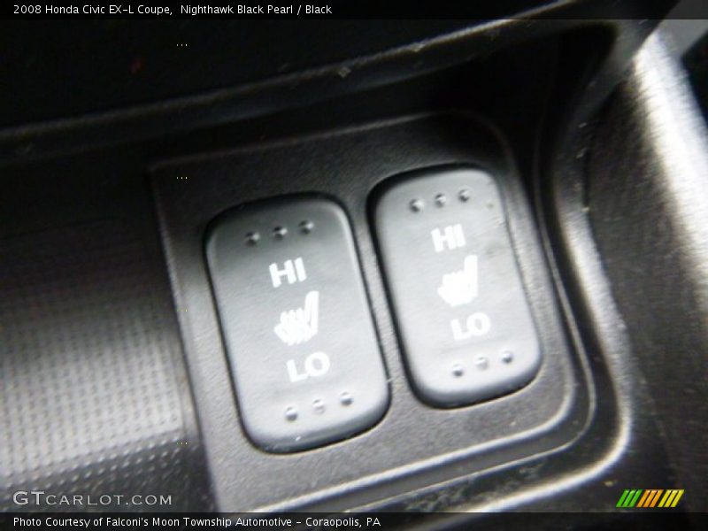 Nighthawk Black Pearl / Black 2008 Honda Civic EX-L Coupe