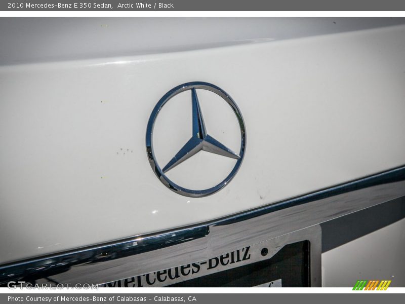 Arctic White / Black 2010 Mercedes-Benz E 350 Sedan