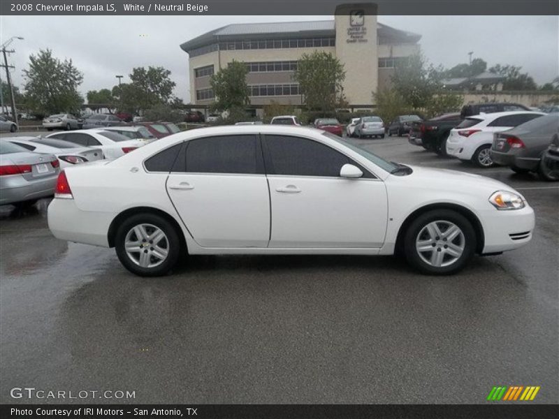 White / Neutral Beige 2008 Chevrolet Impala LS