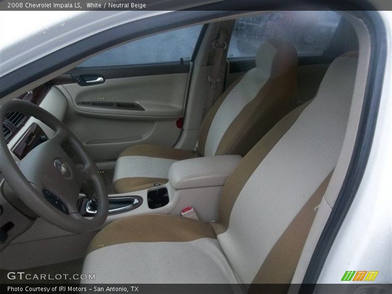 White / Neutral Beige 2008 Chevrolet Impala LS