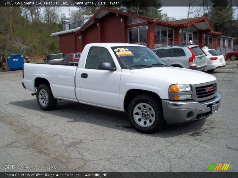 Summit White / Dark Pewter 2005 GMC Sierra 1500 Regular Cab