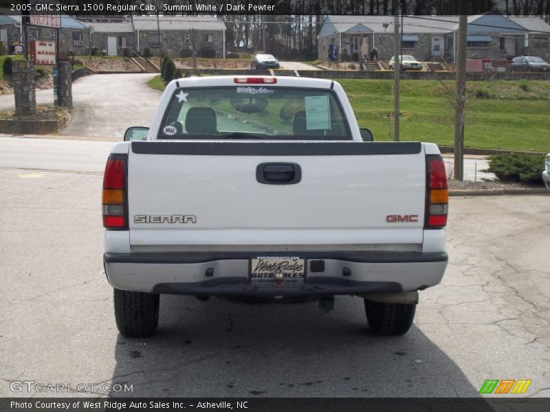 Summit White / Dark Pewter 2005 GMC Sierra 1500 Regular Cab