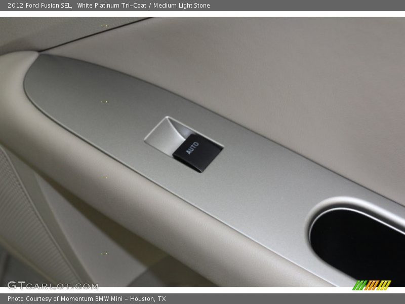 White Platinum Tri-Coat / Medium Light Stone 2012 Ford Fusion SEL