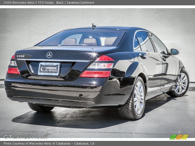 Black / Savanna/Cashmere 2009 Mercedes-Benz S 550 Sedan