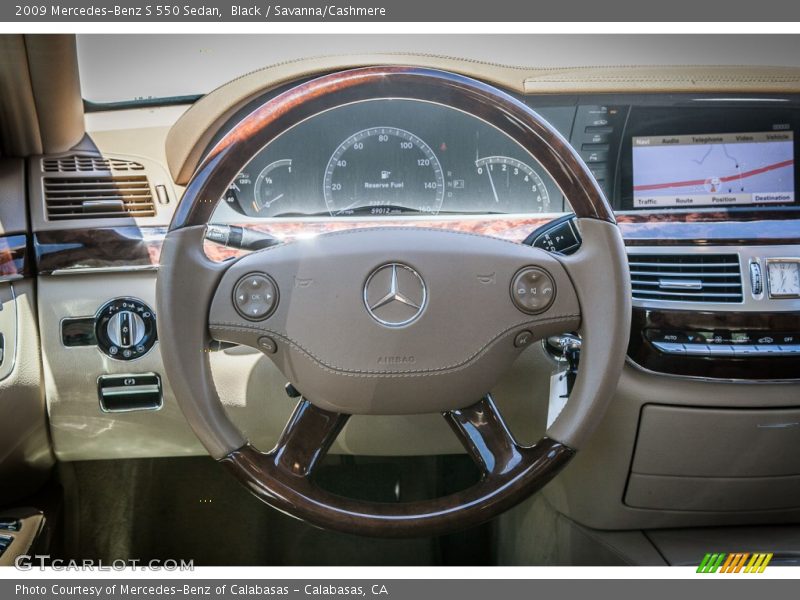 Black / Savanna/Cashmere 2009 Mercedes-Benz S 550 Sedan