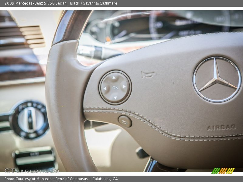Black / Savanna/Cashmere 2009 Mercedes-Benz S 550 Sedan