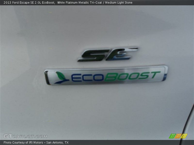 White Platinum Metallic Tri-Coat / Medium Light Stone 2013 Ford Escape SE 2.0L EcoBoost
