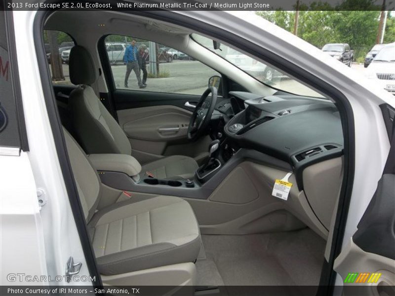 White Platinum Metallic Tri-Coat / Medium Light Stone 2013 Ford Escape SE 2.0L EcoBoost