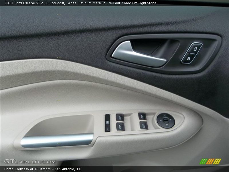 White Platinum Metallic Tri-Coat / Medium Light Stone 2013 Ford Escape SE 2.0L EcoBoost
